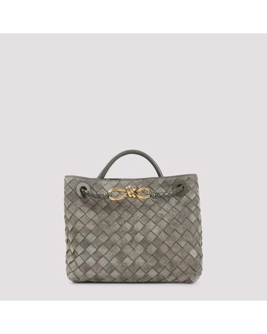 Bottega Veneta Gray Andiamo Small Handbag Unica