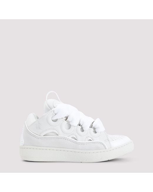 Lanvin White Curb Sneakers