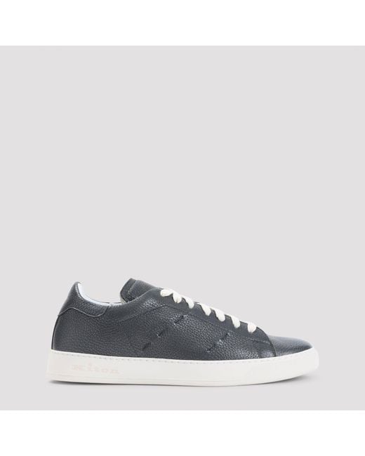 Kiton Blue Low-Top Sneakers for men