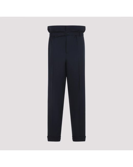 Saint Laurent Blue Wool Pants for men