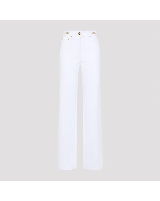Versace White Cotton Jeans