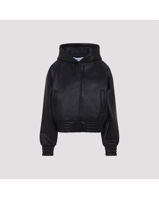 Frankie Shop Black Jackson Bomber Jacket Polyurethane