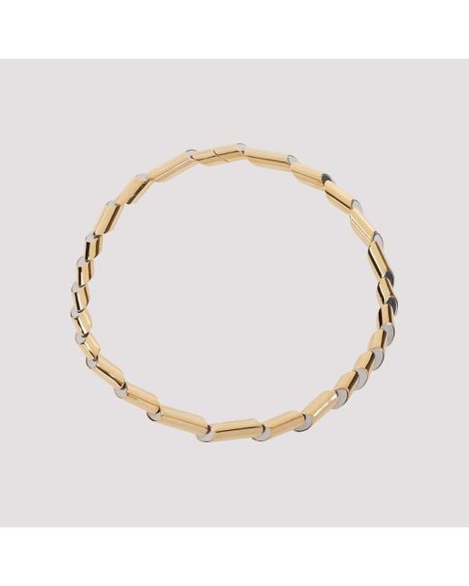 Lanvin Metallic Gold Brass Necklace