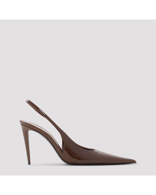 Saint Laurent Brown Guermantes Pumps