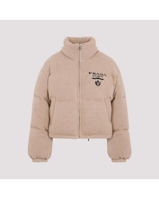 Prada Natural Wool And Cashmere Down Jacket