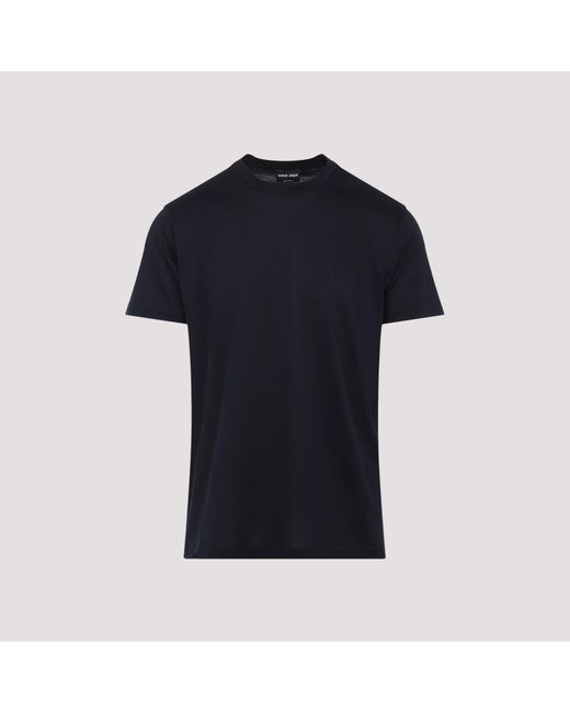 Giorgio Armani Black Silk T-Shirt for men