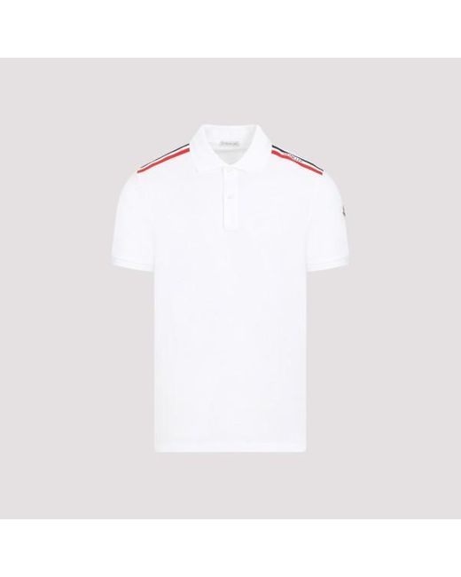 Moncler White Oncer Cotton Poo T-shirt for men