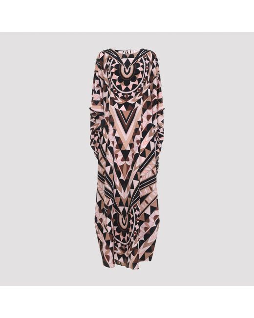 Emilio Pucci Multicolor Silk Long Dress