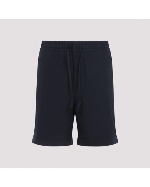 Canali Blue Linen Bermuda