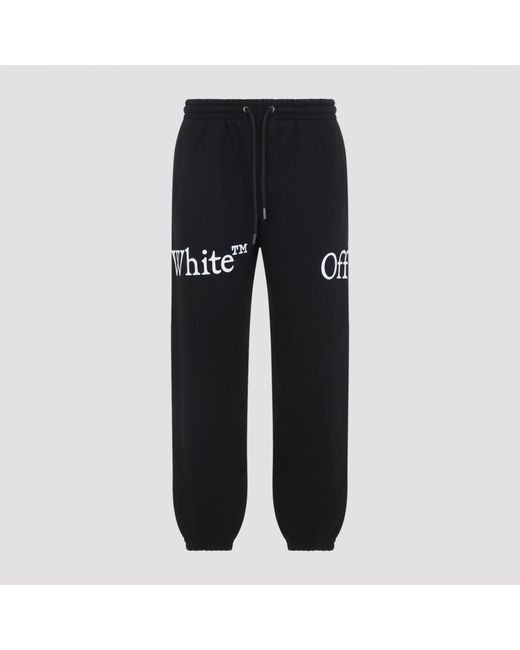 Off-White c/o Virgil Abloh Black Bookish Scarf Cuffed Sweatpants for men