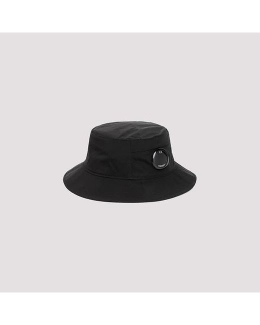 C P Company Black Cp Copany Chroe-r Bucket Hat for men