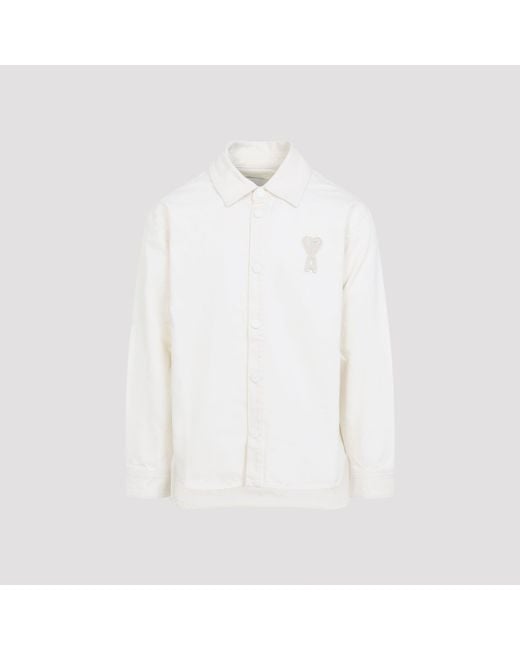 AMI White De Coeur Cotton Overshirt