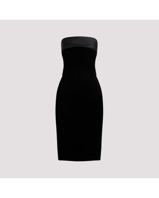 Saint Laurent Black Midi Dress