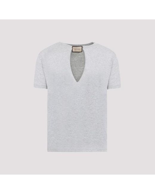 Gucci White Cotton T-shirt for men
