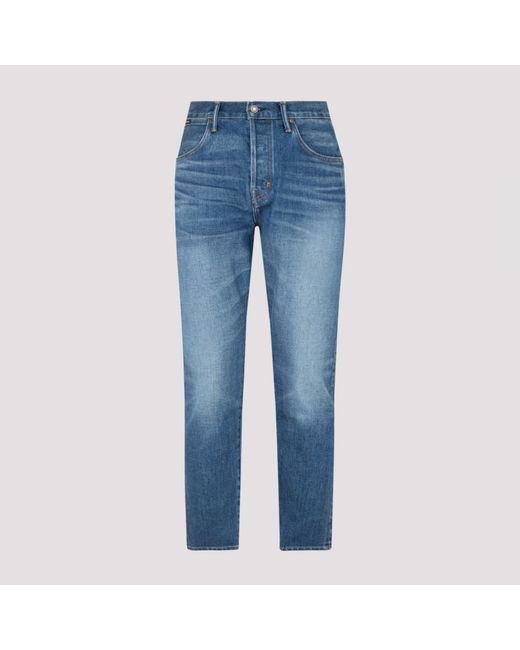 Tom Ford Blue Cotton Denim Jeans 32 for men