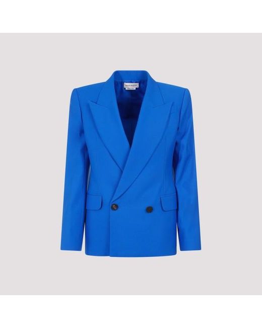 Alexander McQueen Blue Blazer Jacket