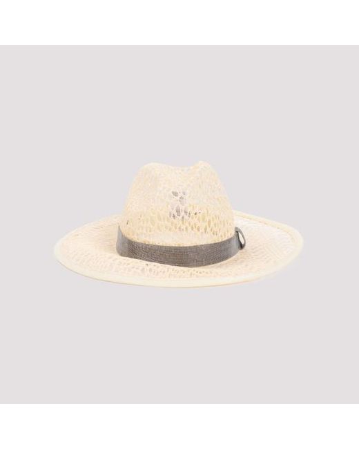 Brunello Cucinelli Natural Viscose Hat