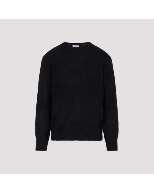 Off-White c/o Virgil Abloh Black Mohair Arrow Knit Crewneck Sweater for men