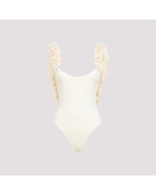 LaRevêche White Amira One-Piece Swimsuit