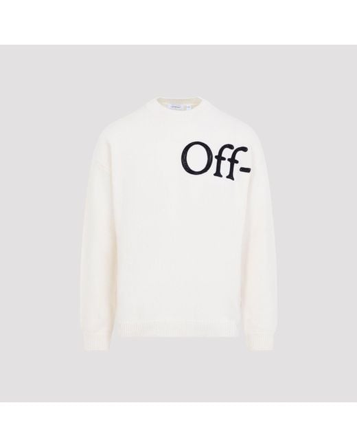 Off-White c/o Virgil Abloh White Off Bookish Shared Knit Crewneck for men