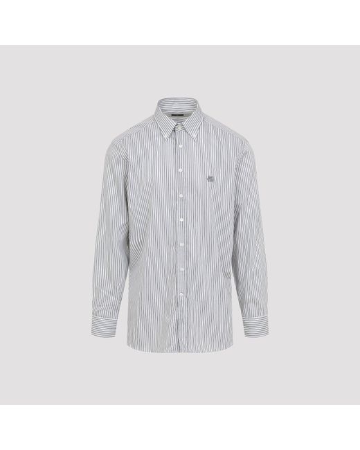 Etro Blue Roma Logo Shirt for men