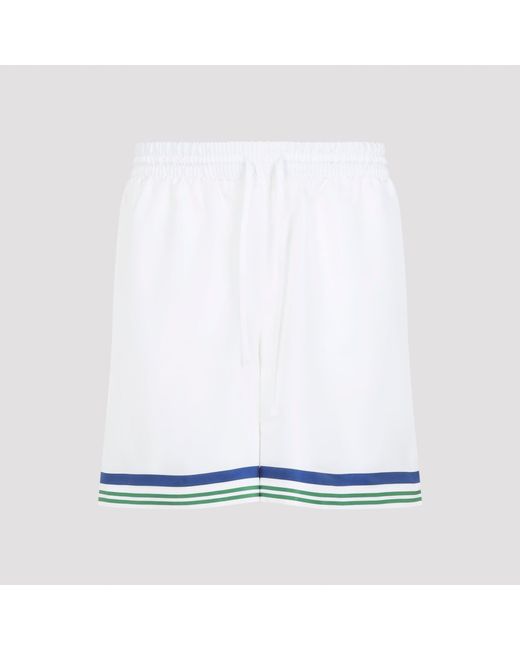 Casablanca White Drawstring Shorts for men
