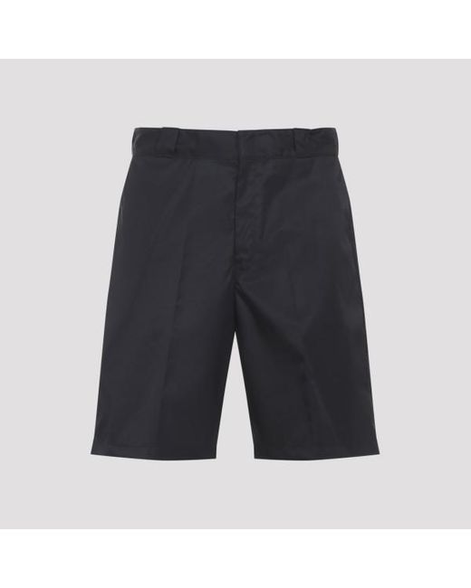 Prada Gray Re-Nylon Bermudas for men