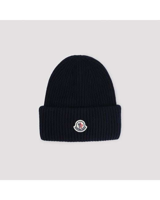 Moncler Black Virgin Wool & Cashmere Hat for men
