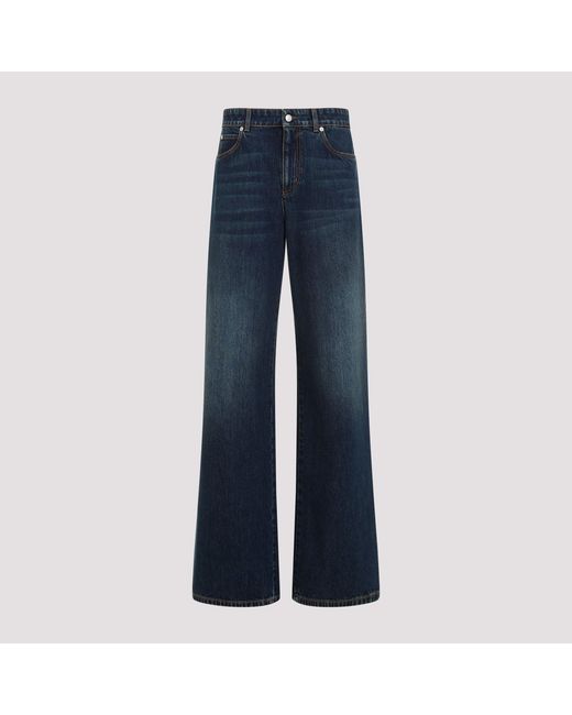 McQueen Blue Cotton Jeans