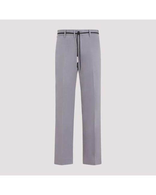 Marni Gray Mercury Grey Cotton Chino Pants for men