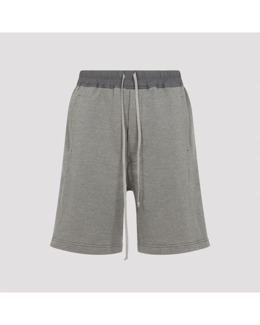 Rick Owens Gray Wide Pusher Shorts for men