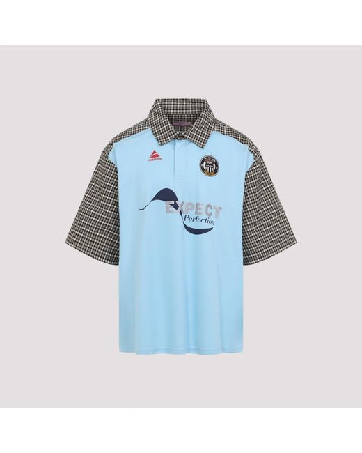 Martine Rose Blue Short Sleeves T-Shirt Poloshirt for men