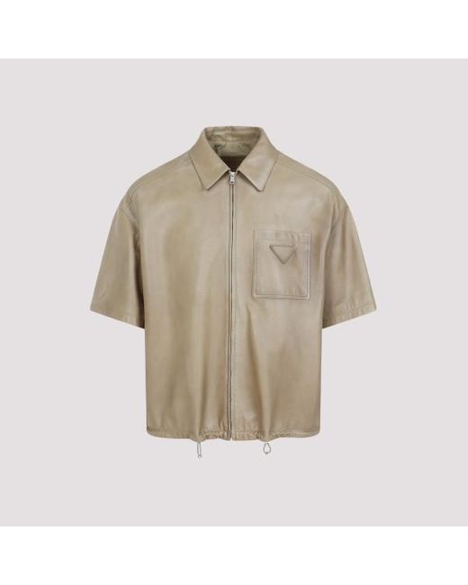 Prada Natural Leather Shirt for men
