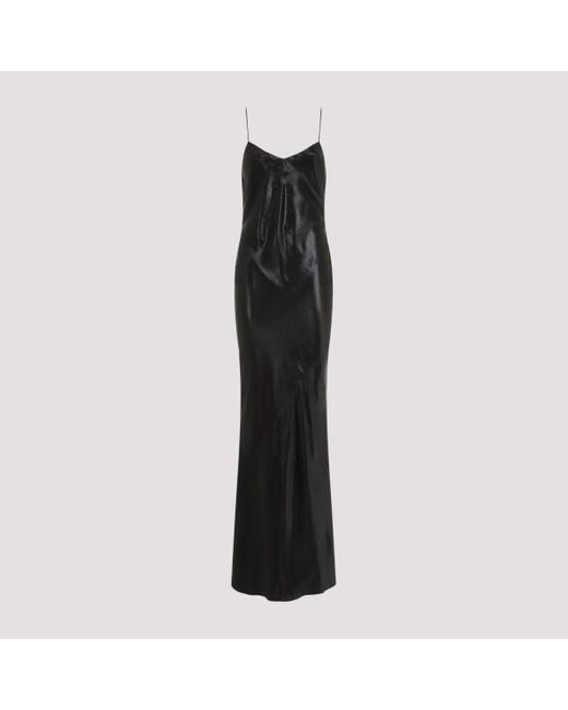 Saint Laurent Black Acetate Long Dress
