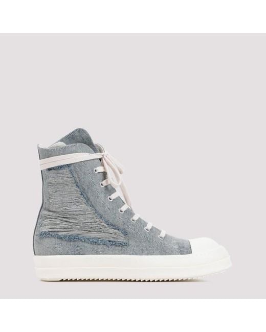 Rick Owens Gray Cotton Sneakers for men