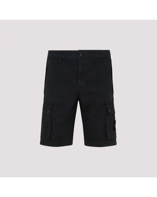 Stone Island Bermuda Shorts Pants in Black for Men | Lyst UK