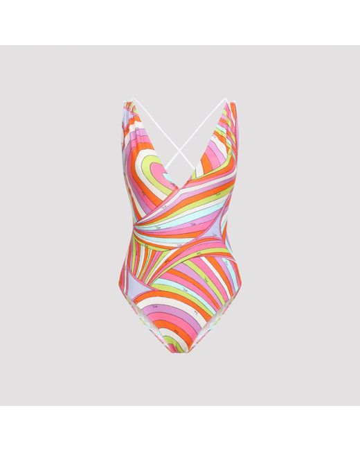 Emilio Pucci Red Mini One-Piece Swimsuit