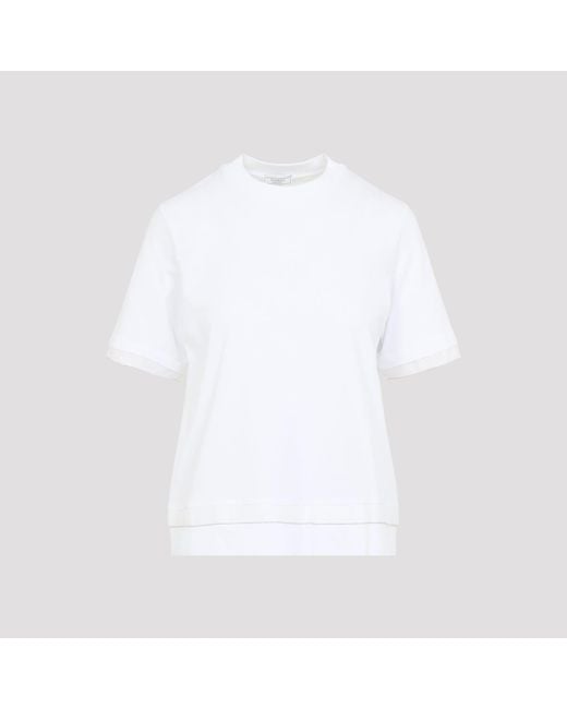 Peserico White Cotton T-Shirt