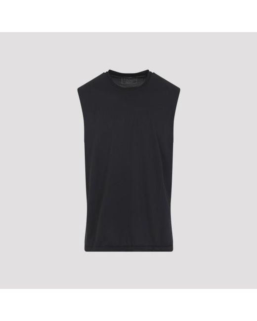 Y-3 Black Run Polyester Tank Top for men
