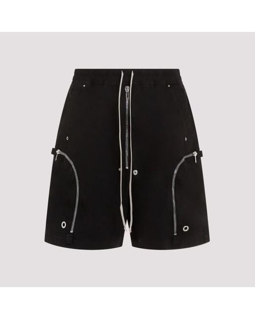 Rick Owens Black Bauhaus Shorts for men