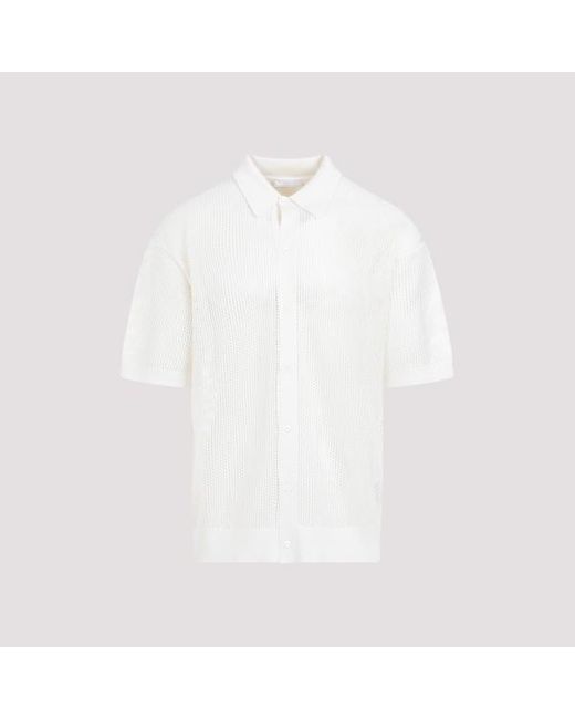 Prada White Silk-cotton Cardigan for men