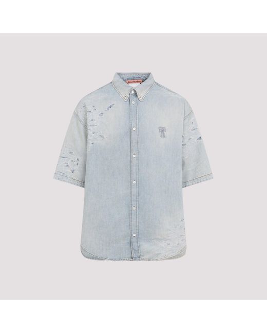 Acne Blue Fn-Mn-Shir000978 Shirt for men