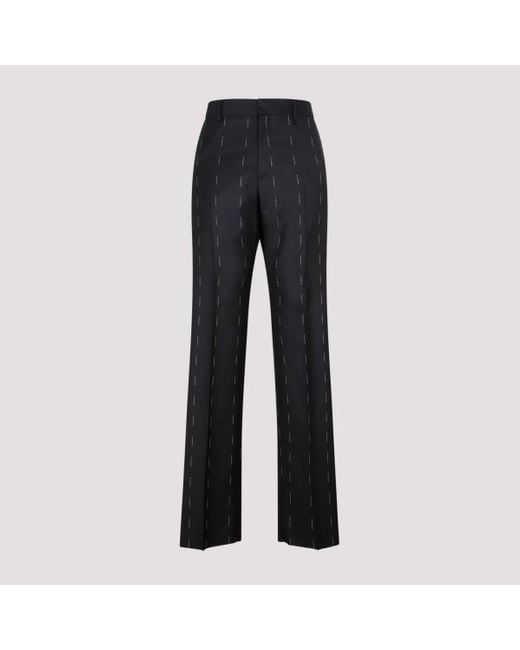 Givenchy Black No Sideseam Straight Fit Pants for men