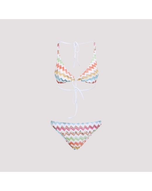 Missoni White Viscose Mini Bikini