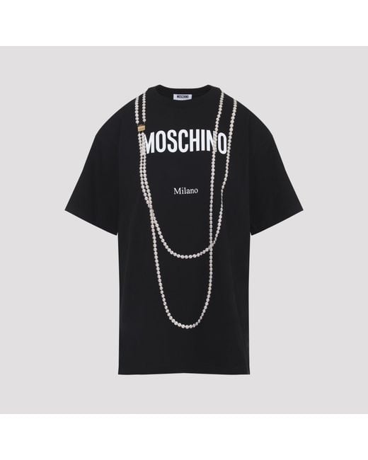 Moschino Black Cotton T-Shirt