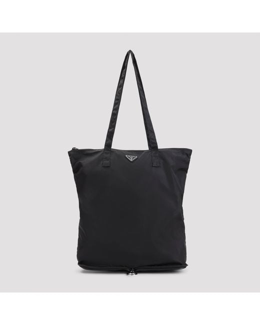 Prada Black Re-Nylon Foldable Tote Bag