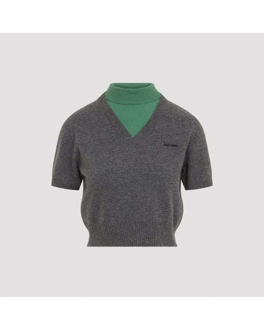 Miu Miu Gray Turtleneck