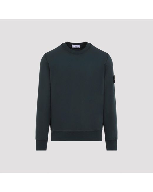 Stone Island Blue Cotton Sweatshirt For for men