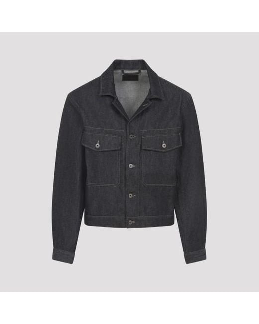 Lemaire Trucker Jacket in Black for Men | Lyst