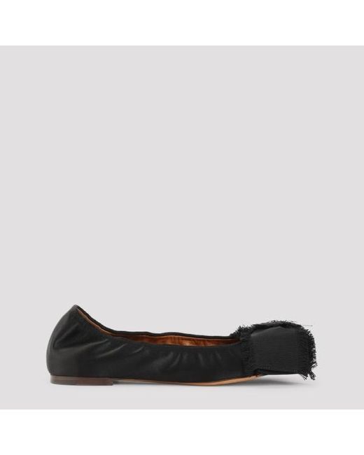 Lanvin Black Bow Ballerinas
